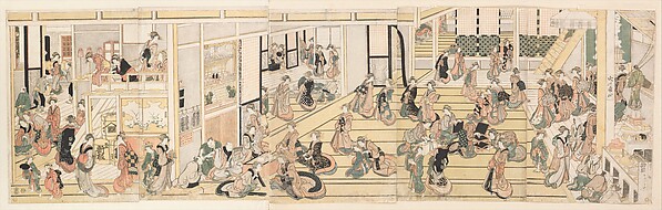 New Year's Day at the Ōgiya Brothel, Yoshiwara — Katsushika Hokusai
